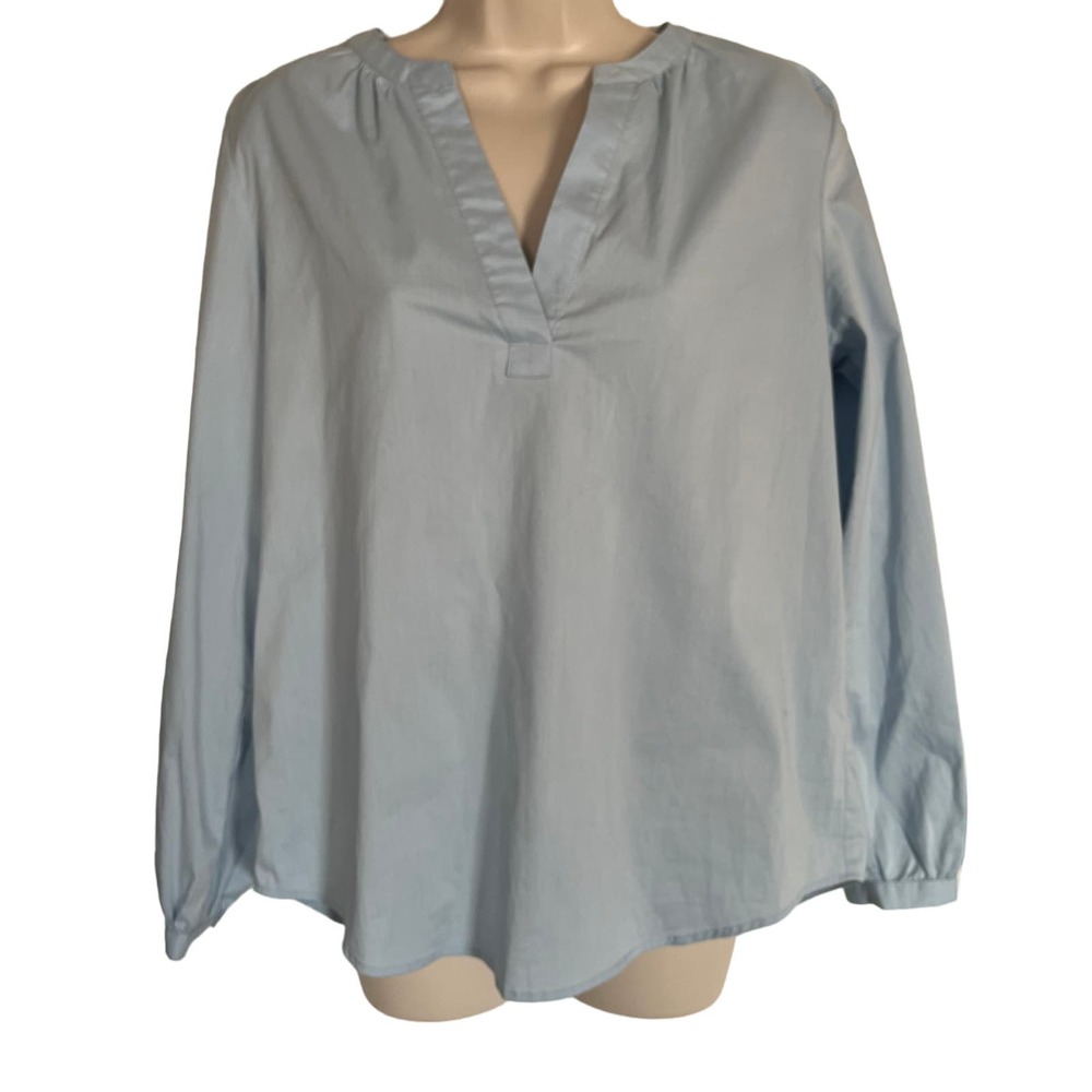 41 Hawthorn Women's Popover Blouse Size Small Blue Long Sleeve NWT